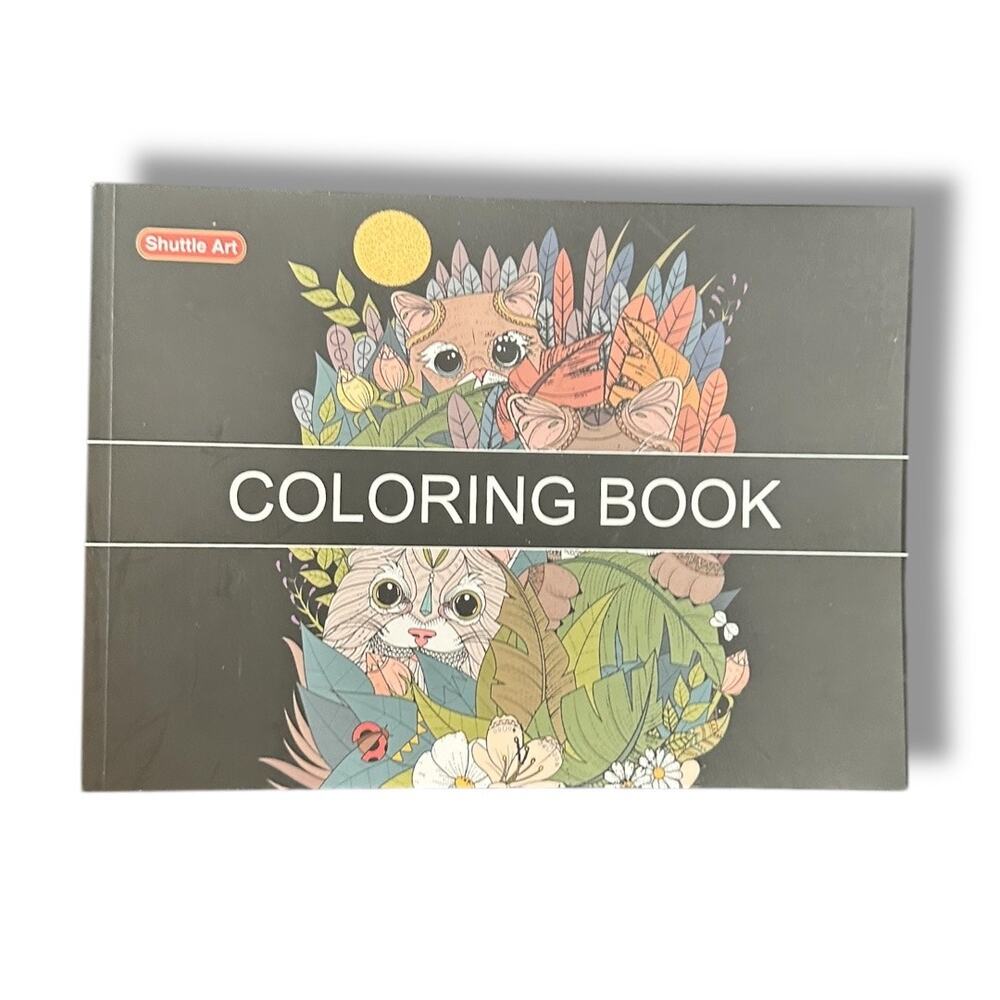 Shuttle Art Coloring Book with Animal Design
